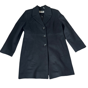 Kristen Blake Black Lamb Wool Blend Coat Classic Tailored SIZE 16